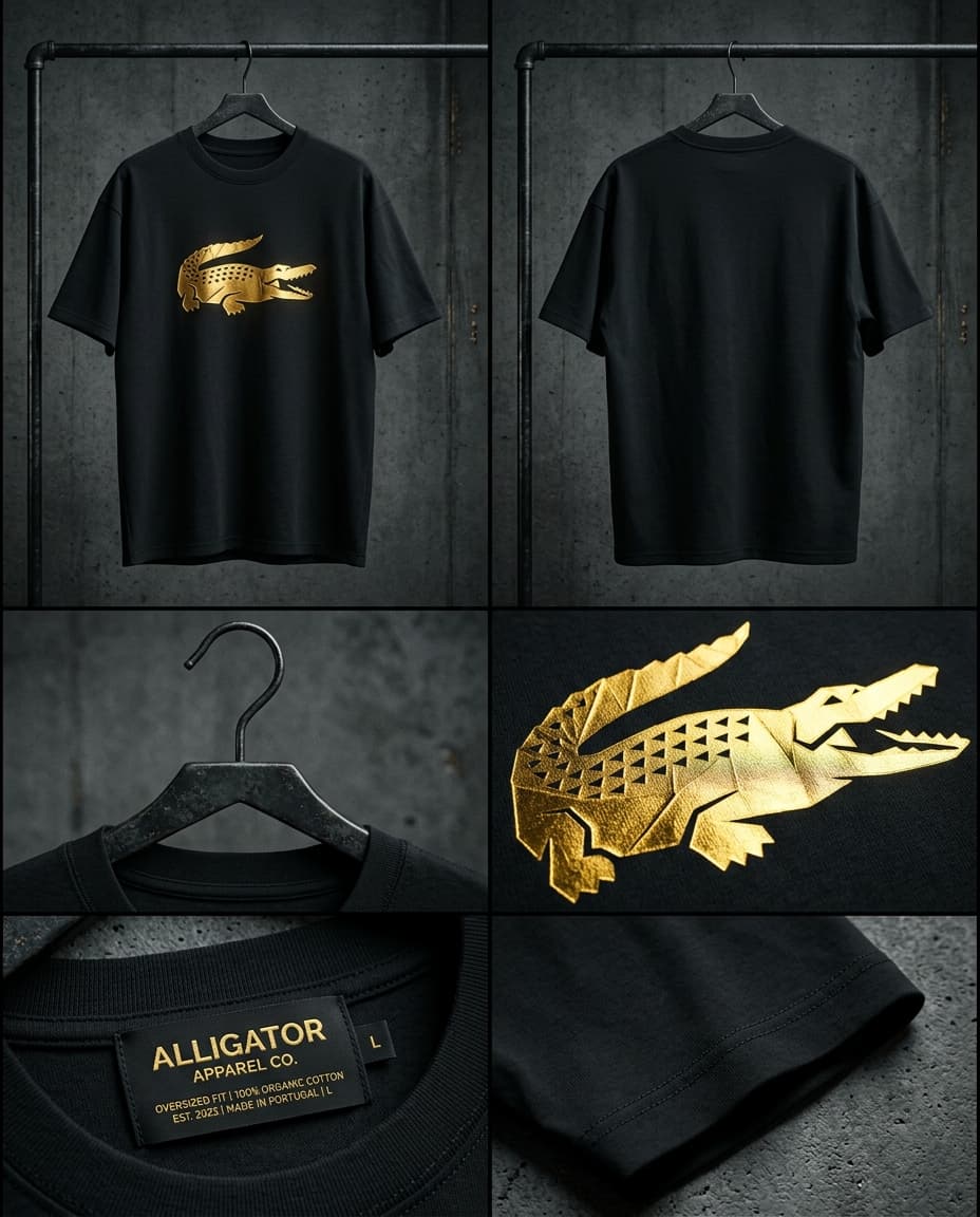 Golden Alligator Graphic T-Shirt
